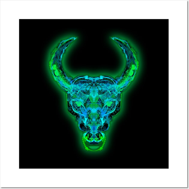 Taurus 8c Black Wall Art by Boogie 72